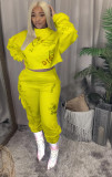 Casual Printed Sweatshirt Two Piece Pants Set WSM-5212