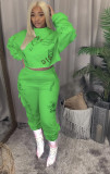 Casual Printed Sweatshirt Two Piece Pants Set WSM-5212