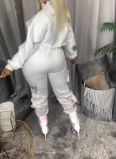 Casual Printed Sweatshirt Two Piece Pants Set WSM-5212