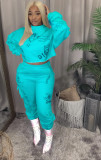 Casual Printed Sweatshirt Two Piece Pants Set WSM-5212