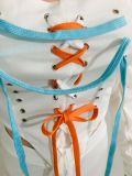 Casual Lace Up Puff Sleeve Flared Pants 2 Piece Sets NIK-195
