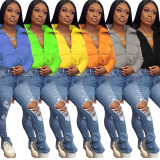Plus Size Winter Warm Full Sleeve Zipper Coat LSD-9030