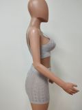 Sexy Knitted Cami Top And Shprts Two Piece Sets LSD-9802