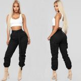 Camo Print Casual Belted Cargo Pants LSD-8247
