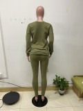 Casual Solid Thicken Long Sleeve 2 Piece Suits IV-8146