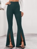 Solid High Waist Split Flared Pants LSD-8566