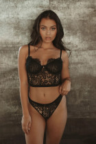 Sexy Lace Hollow Out 2 Pieces Lingerie Sets YQ-W417