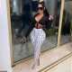 Sexy High Waist Dollar Print Skinny Pants SFY-170