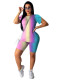 Printed Sports Casual Short Sleeve Shorts Two Piece Set OMY-8033