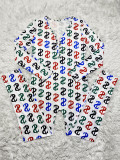 Casual Printed Long Sleeve Home Jumpsuits SHD-9462