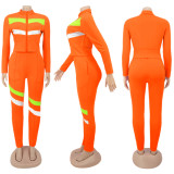 Casual Patchwork Long Sleeve 2 Piece Pants Set SFY-210