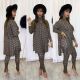 Geometric Print Split Long Tops And Pants 2 Piece Sets XMY-9284