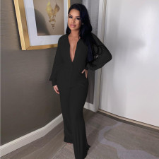 Solid Color Casual Fashion Sexy Loose Jumpsuit NYF-8036
