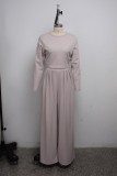Solid Long Sleeve Two Piece Pants Set SMR-9691