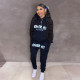 Casual Letter Print Hoodie Two Piece Sets GLF-8102