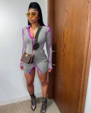 Sexy Long Sleeve Bodycon Mini Dress NIK-198