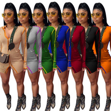 Sexy Long Sleeve Bodycon Mini Dress NIK-198
