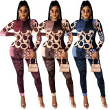Casual Printed Long Sleeve Two Piece Sets ASL-6327