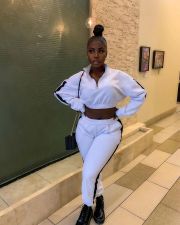 Casual Long Sleeve Two Piece Pants Set MDF-5197