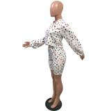 Fashion Popular Print Long Sleeve Shorts Two Piece Set OMY-8067