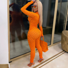 Sexy Hole Hollow Out See Through Jumpsuit CM-811