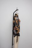 Sexy Printed Mesh Blouse Top Shorts 2 Piece Sets SMR-9879