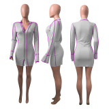 Sexy Long Sleeve Bodycon Mini Dress NIK-198