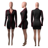 Sexy Long Sleeve Bodycon Mini Dress NIK-198