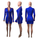 Sexy Long Sleeve Bodycon Mini Dress NIK-198