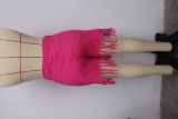Plus Size 5XL Denim Tassel Jeans Shorts HSF-2372