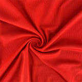 Plus Size 5XL Solid Color Long Sleeve Skinny Bodycon Midi Dress Without Belt OSIF-20972