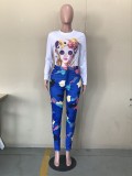 Casual Fashion Camouflage Print Mid Waist Pants (Without Belt) OLYF-6029