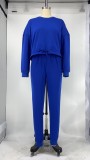 Casual Solid Long Sleeve Two Piece Pants Set XMY-9291