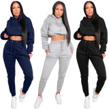 Casual Tracksuit Hoodie Two Piece Pants Set XMY-9289