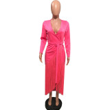 Fashion Sexy Splice Irregular Tassel Outerwear With Belt OMY-8107
