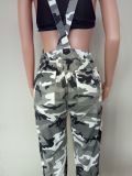 Camo Print Cross Straps Suspender Jumpsuits LSL-6122