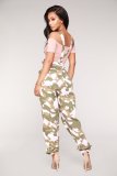 Camo Print Cross Straps Suspender Jumpsuits LSL-6122
