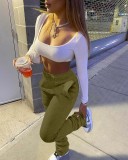 Casual Solid Plush Long Piles Pants FSL-128