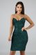 Sexy Sequined Spaghetti Strap Split Club Dress LX-8916