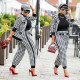 Fashion Casual Long Sleeve Houndstooth Two Piece Set OLYF-6031