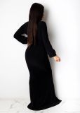 Sexy Deep V Neck Rcuched High Split Maxi Evening Dress SFY-224