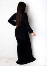 Sexy Deep V Neck Rcuched High Split Maxi Evening Dress SFY-224