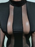Sexy Mesh Patchwork Long Sleeve Rompers BGN-145