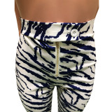 Sexy Printed Halter Bra Tops+Pants Two Piece Sets BGN-146