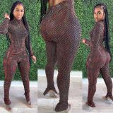Casual Long Sleeve Two Piece Pants Set BN-9263