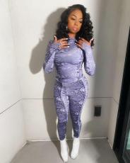 Casual Printed Long Sleeve Two Piece Sets MOF-6605
