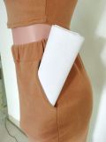 Solid Tank Tops+Long Cloack+Pants 3 Piece Sets MEM-8321