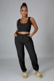 Solid Tank Tops+Long Cloack+Pants 3 Piece Sets MEM-8321