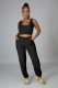 Solid Tank Tops+Long Cloack+Pants 3 Piece Sets MEM-8321