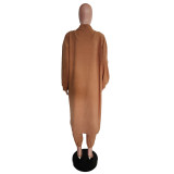 Solid Tank Tops+Long Cloack+Pants 3 Piece Sets MEM-8321